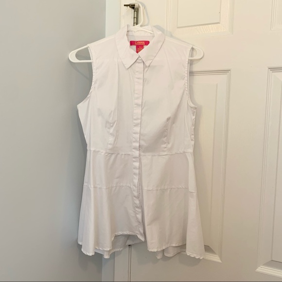 Peplum Button Down Tunic - Picture 1 of 3